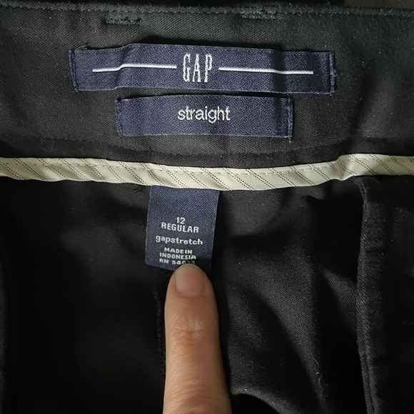 Gap straight leg pants, black, size 12 - Picture 2 of 2